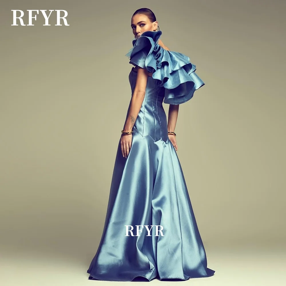 RFYR Aラインイブニングドレス、3Dフラワー付きパーティードレス、フィッシュボーン入りプリンセスドレス、女性用、公式行事に適しています、カスタマイズ可能