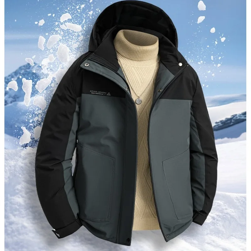 

Outdoor Mountaineering Down Jackets Cotton-padded Jackets Winter Fashionable Versatile Cotton-padded Jackets Men Windproof Coat