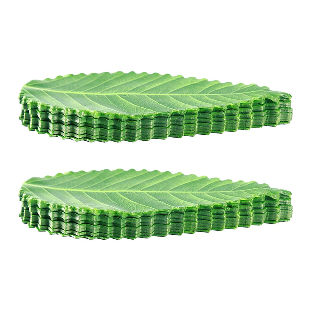 Sashimi Decorative Leaf Sushi Decoration Japanese Restaurant Supplies Food Mat Leaves Fake for Dish Grass Shape