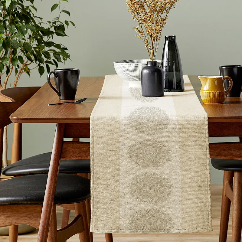 

Table Runner 1PCS Fine Pattern Tablecloth Restaurant Hotel Decoration Thermal Insulation Non-slip Washable Placemat