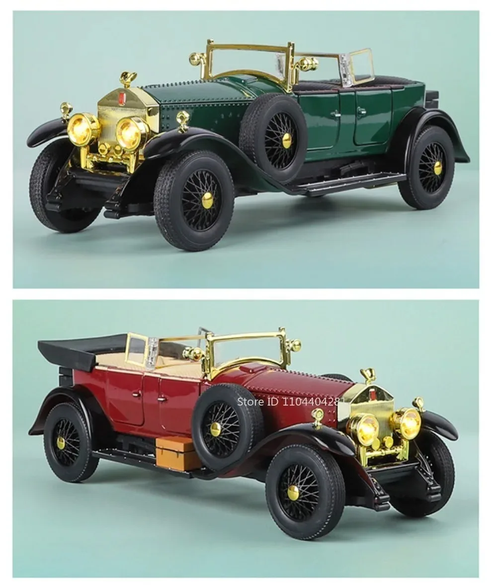 1:24 Phantom 300SL Legierung Diecast Vintage Auto Miniatur Modell Spielzeug Sound Licht Zurückziehen Türen Geöffnet Ornament Kinder Festival Geschenk – Detail 15