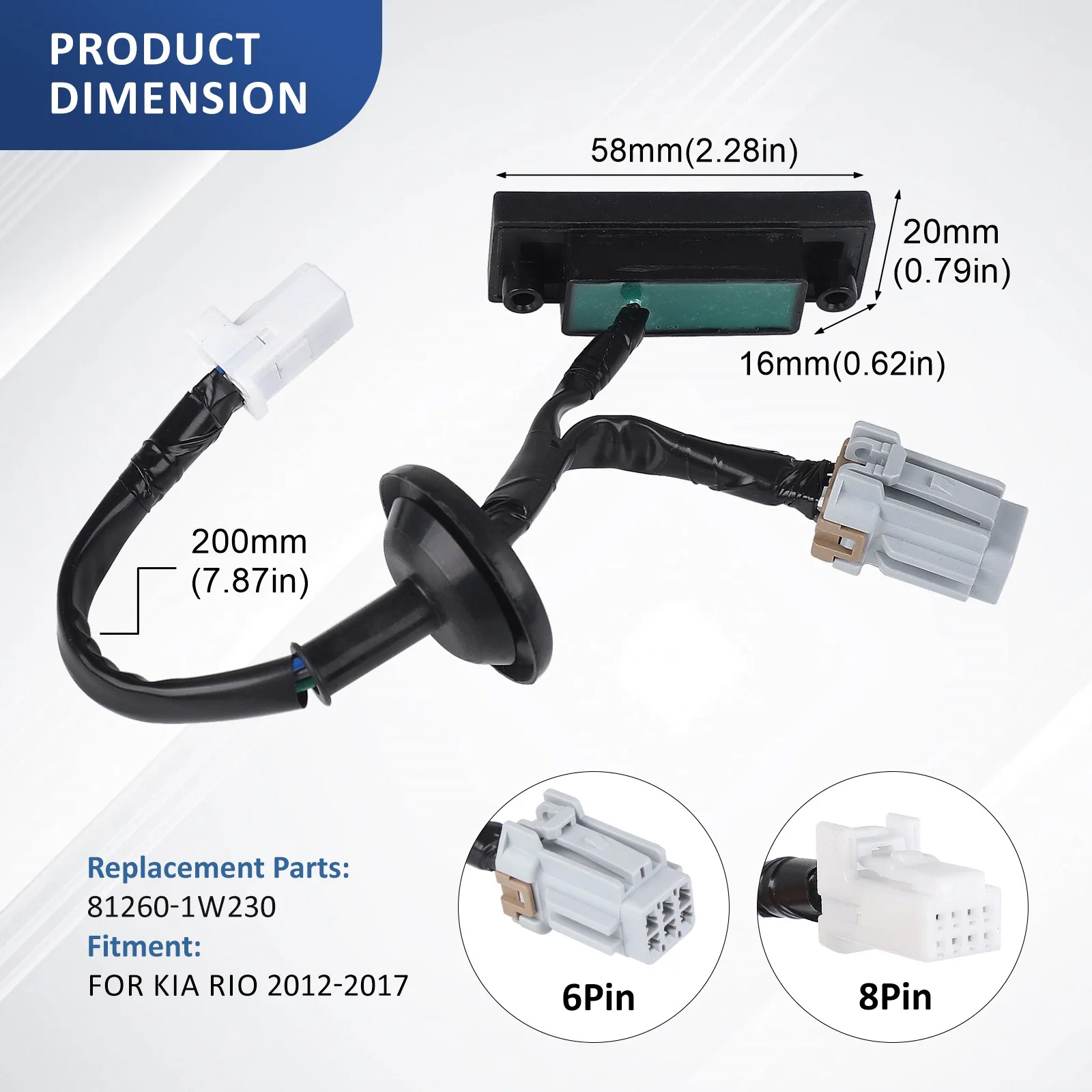 Tailgate Release Switch For Kia Rio Hatchback 2012 2013 2014 2015 2016 2017 Rear Trunk Handle Button 81260-1W230 81260 1W230 view 3