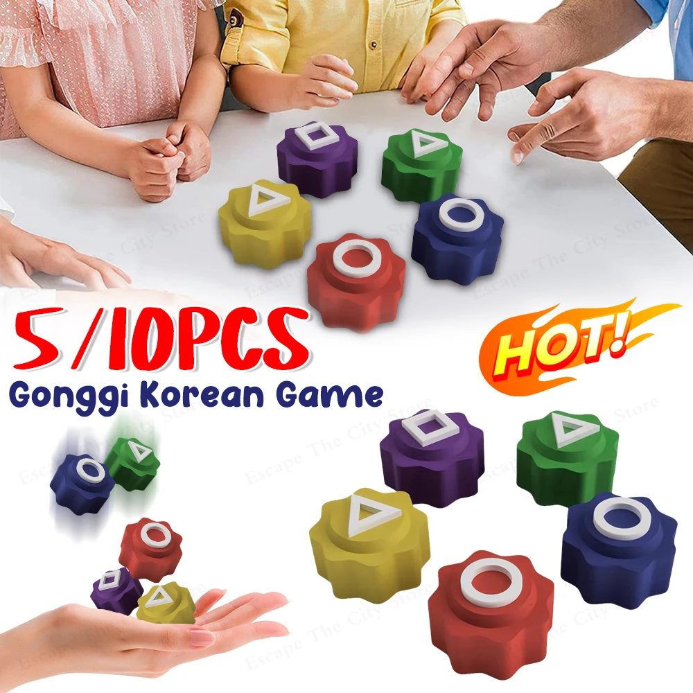 5/10Pcs Korea Traditional Play Jack Stone Pebbles Set Hand Eye Coordination Training Toy Gonggi Set for Board Game Party Games