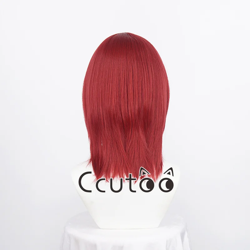 Uzumaki Nagato Wigs Anime Nagato Short Dark Red Synthetic Hair Cosplay Wigs + Wig Cap