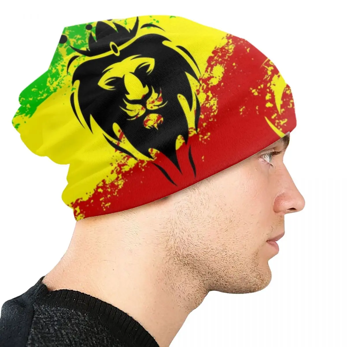 König Löwe Reggae Rasta Flagge Schädel Mützen Mützen Hip Hop Winter warme Männer Frauen Strick mütze Unisex jamaika nischen stolzen Motorhaube Hüte