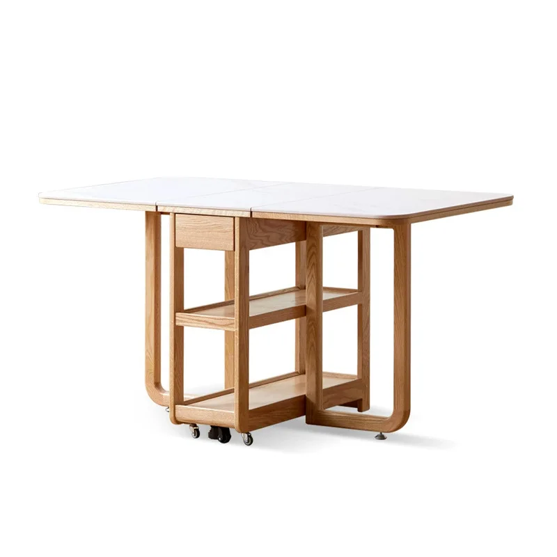 

Solid wood folding dining table, small household ultra thin mult functional dining table