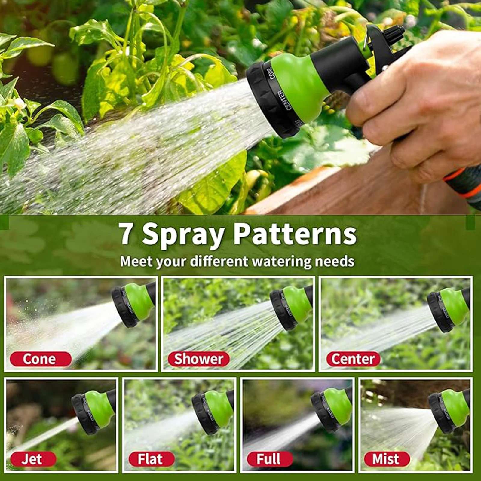 

High Pressure Watering Gun with 7 Modes Garden Spray Nozzle for Irrigation Plant Lawn Yard Watering Sprinkler Cleaning Sprayer