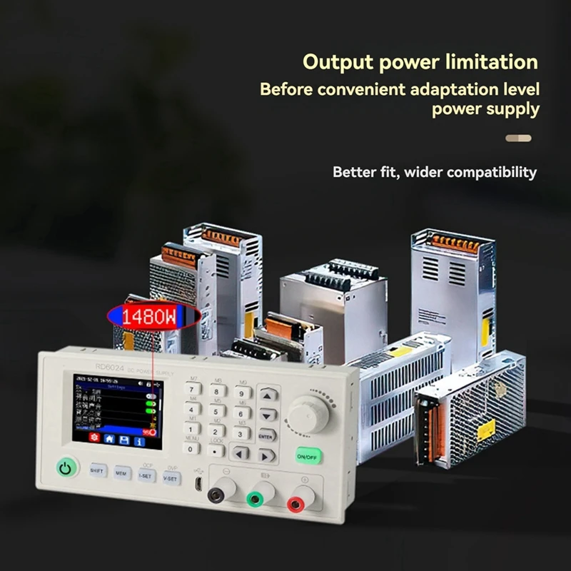 CNC DC Регулируемый источник питания 24A цифровой дисплей 12В/36В/48В/60В регулируемое зарядное устройство 5В