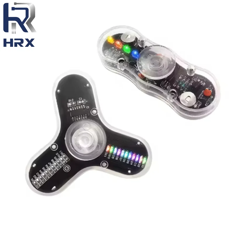 Kit electrónico DIY, giroscopio LED para la yema del dedo, rotación POV, diodo colorido, Spinner luminoso, Kit de giroscopio de entrenamiento de soldadura SMD