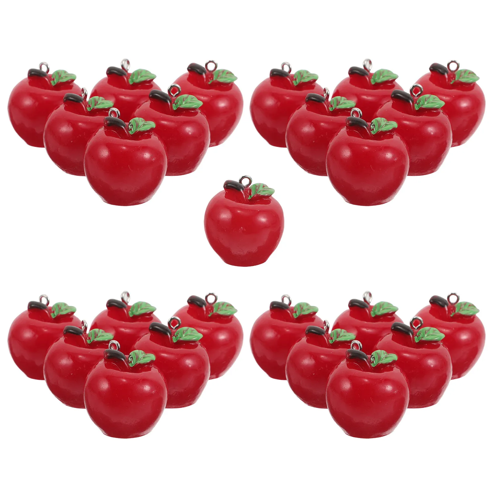 25pcs Red Fruit Charms for Jewelry Making – Realistic Mini Food Pendants for DIY Bracelets, Keychains & Necklaces