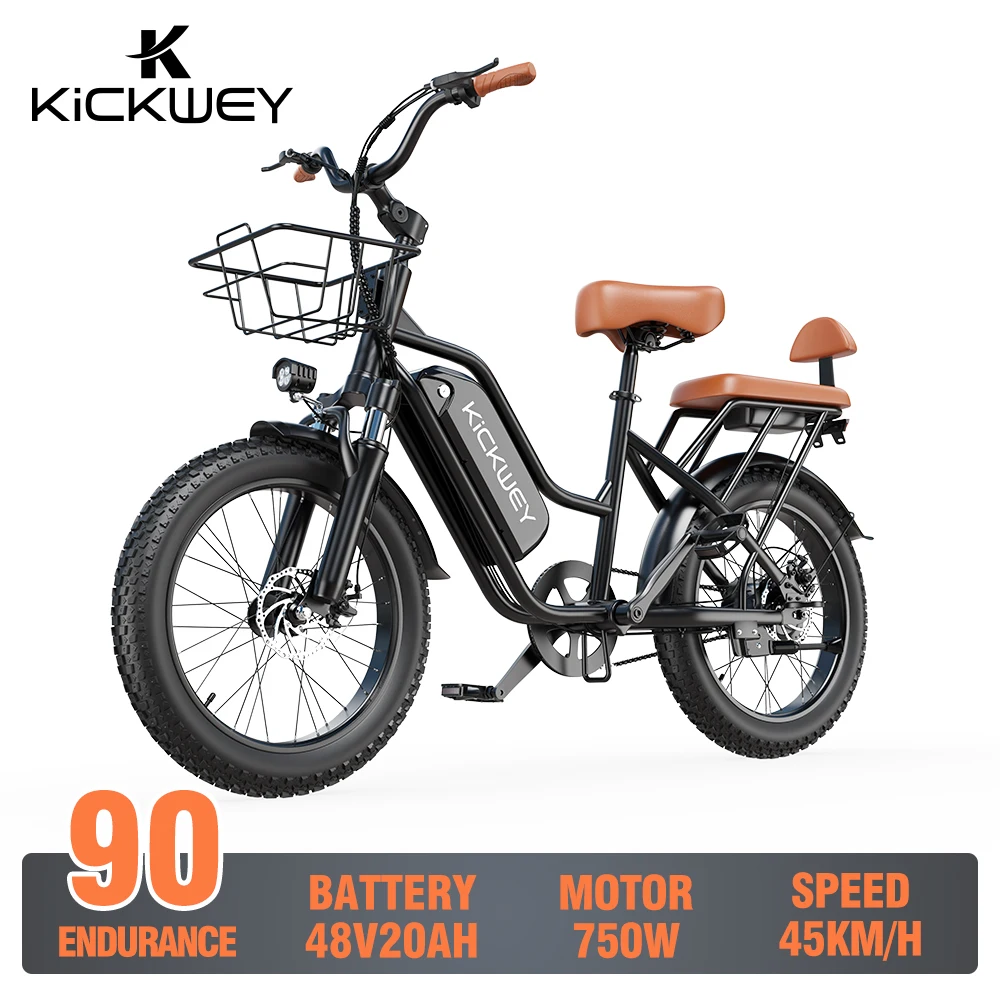 KICKWEY LD20 Elektrofahrrad für Erwachsene, 750 W Motor, E-Bike, 48 V, 20 Ah Batterie, City E-Bike,