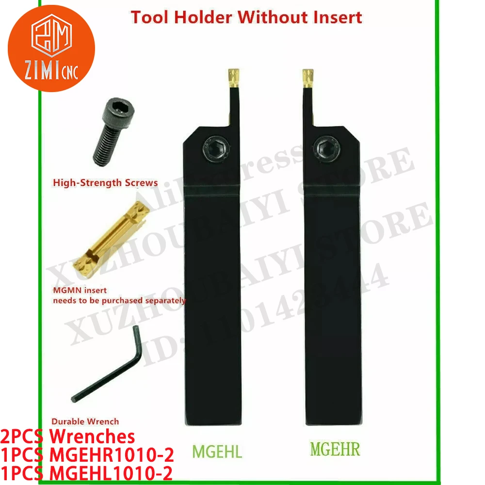 1PCS MGEHR1010-2 +1PC MGEHL1010-2 Lathe Turning Tool holder grooving cutting holder mechanical cutting tool metal lathe CNC tool