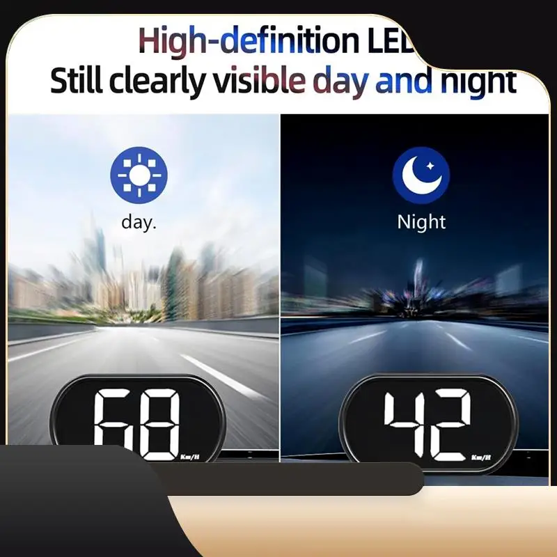 

Car HUD Head Up Display,X2 GPS Speedometer, Digital Speedometer MPH With LED Large Font, Plug & Play, For All Cars-T44C