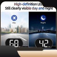 Car HUD Head Up Display,X2 GPS Speedometer, Digital Speedometer MPH With LED Large Font, Plug & Play, For All Cars-T44C