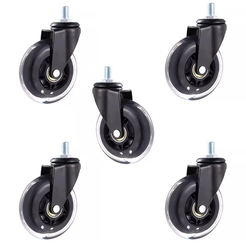 5 Pcs/Lot 4 inch M8/M10 PU Screw Roller Ice Wheel Electrophoresis Entertainment Equipment Scooter Universal/Brak Mute Caster
