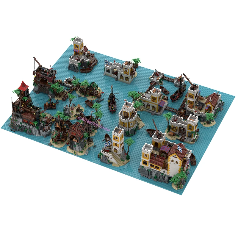 New 21620PCS medieval Pirate World Series MOC Ultimate Pirates Imperial Islands creative ideas children Toy Gift building blocks