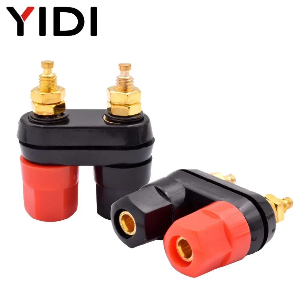 4mm Banana Plugs Couple Terminals Red Black Wire Connector Electrical Binding Post Banana Audio Speaker Socket Jack Amplifier