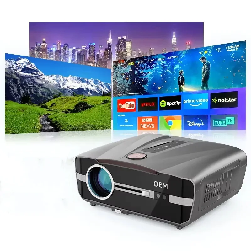 

Projector Customization With Logo Android WIFI Business Projectors 4K Presentation Equipments Smart 4k Projectors TV Home Cinema