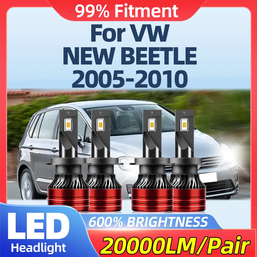 

240W LED Headlight Bulbs 40000LM Turbo Auto Lamps 12V 6000K Car Headlamps For VW NEW BEETLE 2005 2006 2007 2008 2009 2010