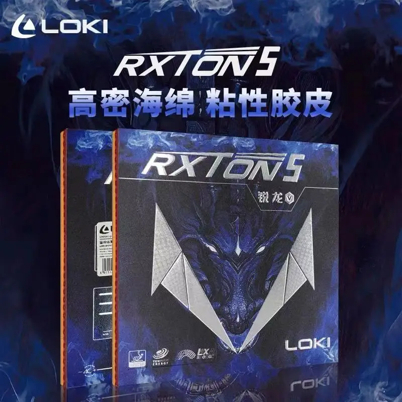 

LOKI-RXTON 5 Table Tennis Rubber, Sticky Loop, Spin Offensive, Ping Pong Sponge, Original