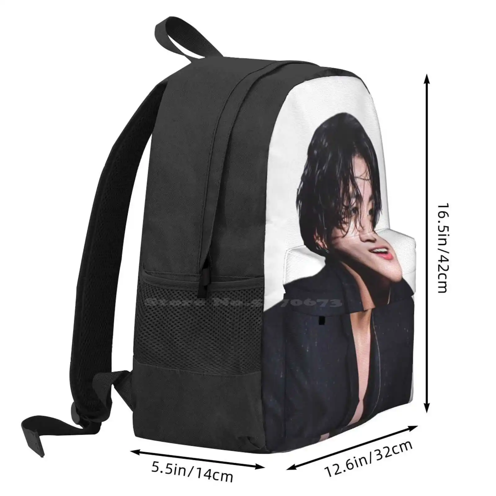 Jungkook Long Hair Hot Hot Sale Schoolbag Backpack Fashion Bags Army Fandom Logo Jimin Jin Jhope Suga Jungkook Taehyung