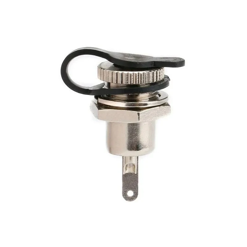 1 Uds conectores CC 5,5x2,1mm 5,5x2,5mm enchufe de alimentación CC macho hembra Jack tuerca montaje en Panel conector adaptador de corriente CC 5,5*2,1