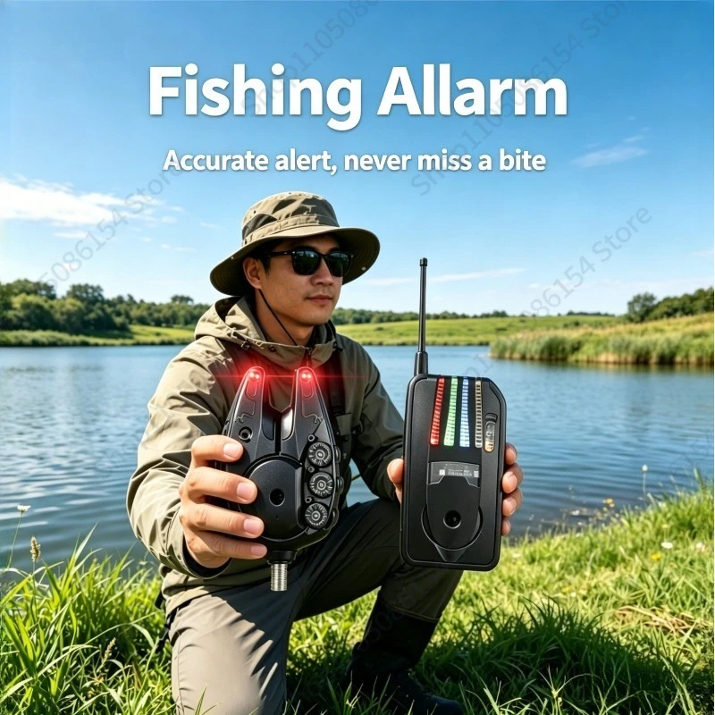 JY-82PRO Wireless Fishing Alarm Set, Specially Designed for European Carp Fishing and Sea Pole Long-Throw Night Fishing