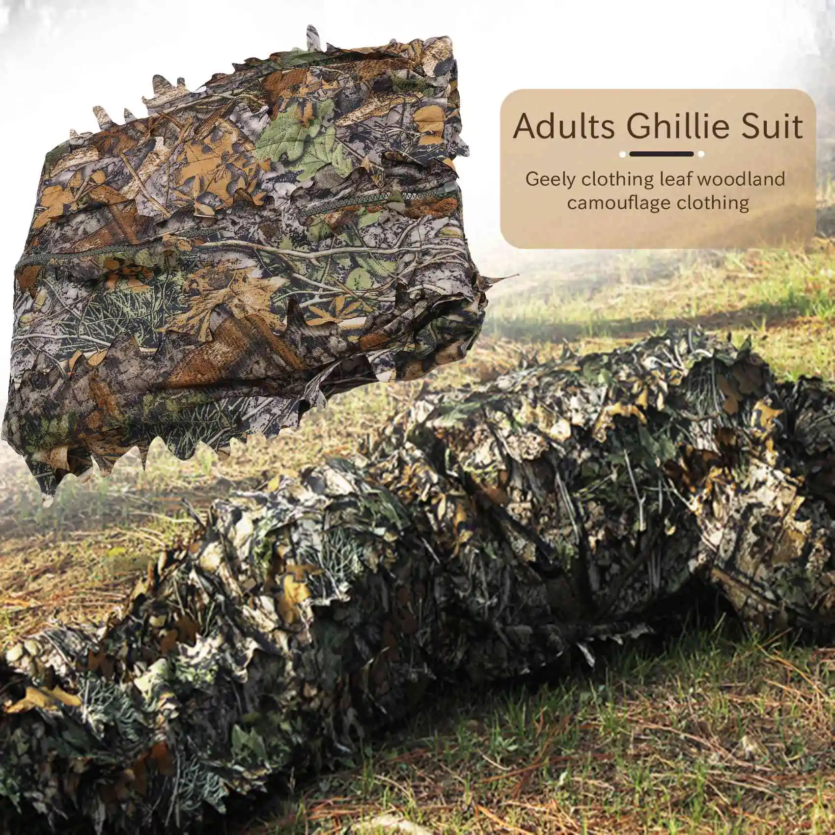 HOT 3D Leaf Adultos Terno Camo/Camuflagem Caça Deer Stalking em