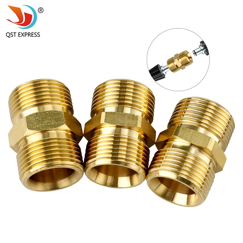 

High Pressure Car Wash Water Gun Water Pipe All Copper Extension Joint Cleaning Machine Thread Joint M22 * 1.5 Rotary Joint