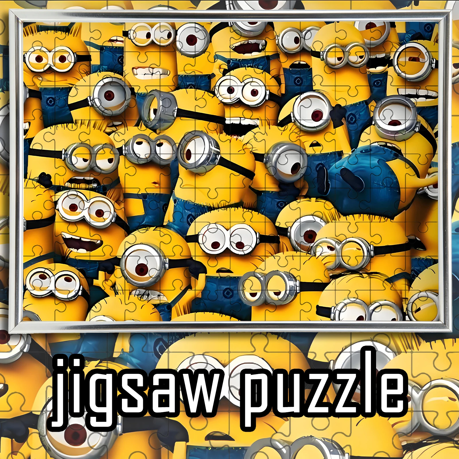 

Пазл «Желтые миньоны: Хаос» 108-1000 деталей, цветная подарочная коробка - Декор с изображением толпы миньонов