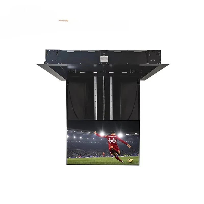 Electric adjustable steel LCD bracket with remote control electric TV lift rack household mobile TV