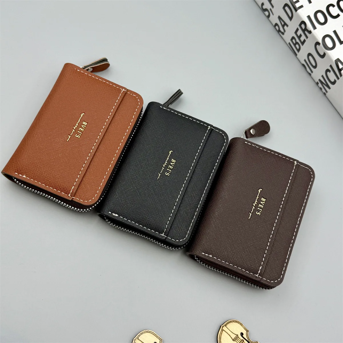 New Large Capacity Long Wallet Clutch Bag Phone Bag Multi Card Card Holder Coin Purse Wallet Multi-layer PU Zipper Handbag