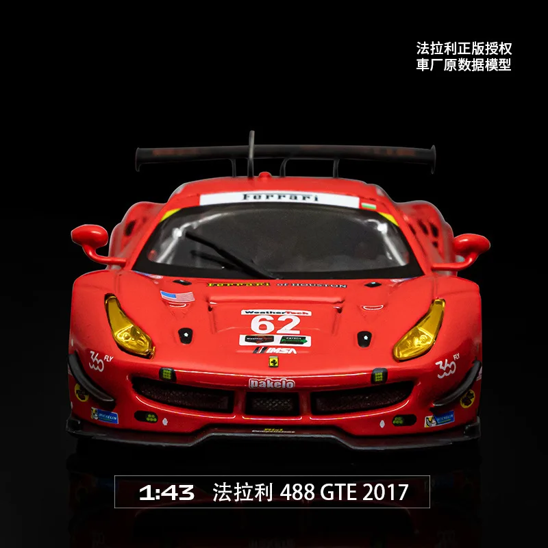 Bburago รถ1:43เฟอร์รารี488 GT3 250 512 308อัลลอยสุดหรู312P แบบหล่อขึ้นรูปรถโมเดลของเล่นของขวัญสำหรับเด็ก