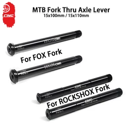 Mountain Bike Barrel Axle Fit ROCKSHOX Boost M15x100mm M15x110mm For FOX Fork 15x100 15X110mm MTB Bicycle Thru Axle Fork Shaft