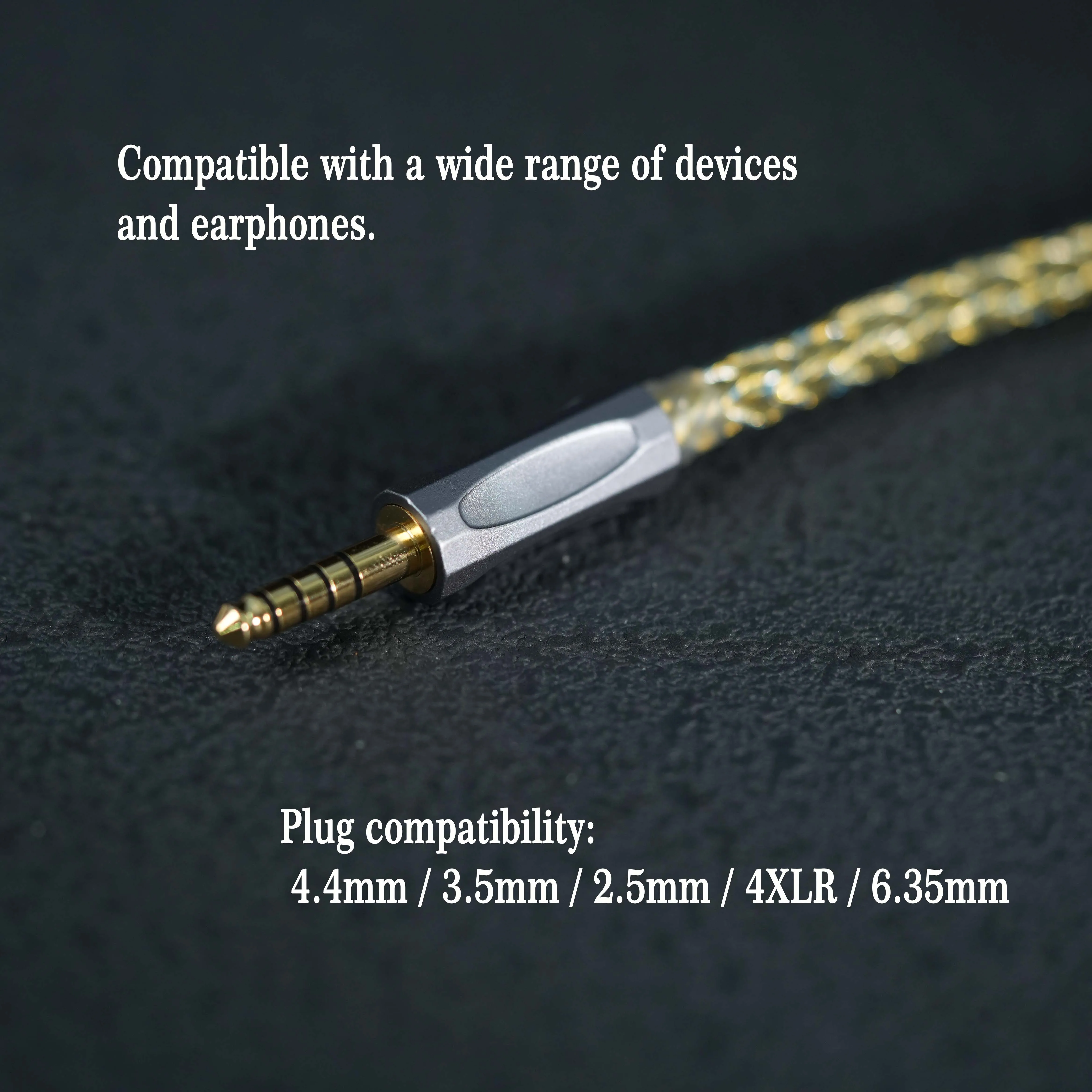 TRKAPLST- 32 HIFI In-Ear IEM-Kabel mit 2,5 mm/3,5 mm/4,4 mm symmetrischem Anschluss auf 0,78 PIN/MMCX/Dual 3,5 mm für FiiO MoonDrop – Detail 8