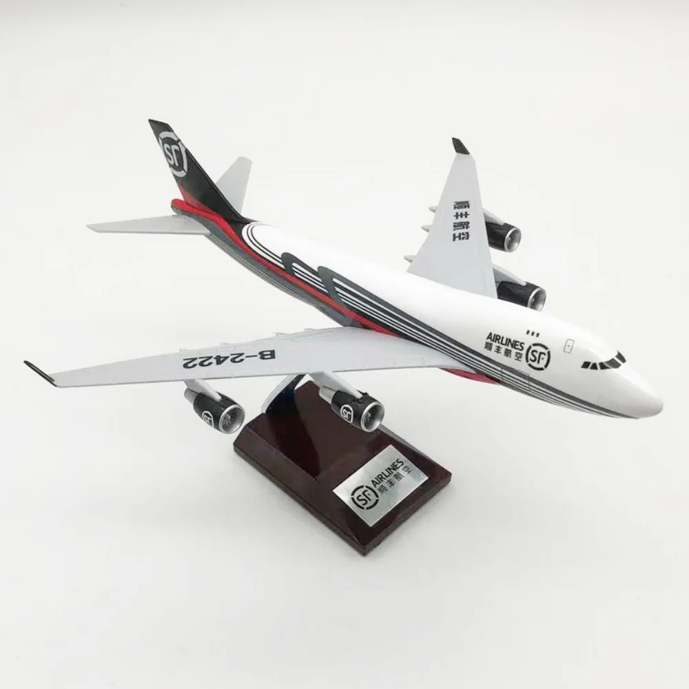 24cm B747 SF Express Cargo Airways Airplane Model 1/300 Scale Planes Alloy Diecast Collectible Aircraft Model Gift with Stand
