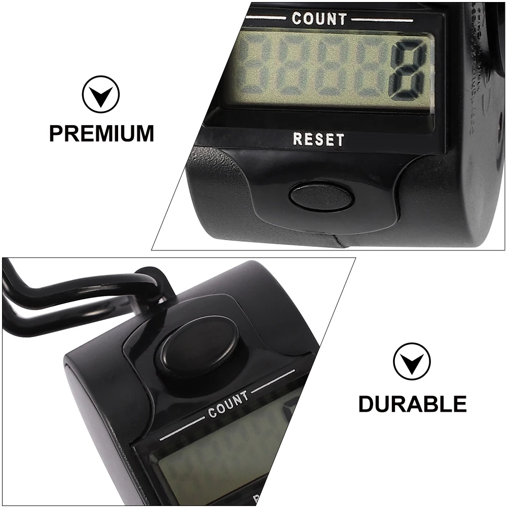 

2pcs Manual Mechanical Counter 5 Digit Number Clicker Hand Held Tally Compact Durable Premium Material Fashion Design Sports