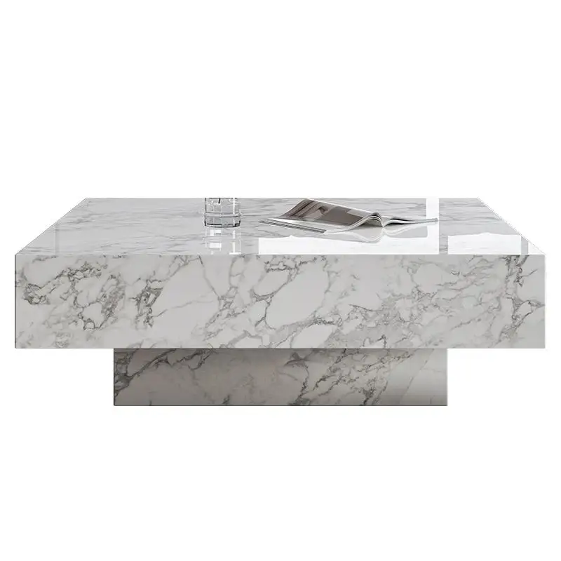 XL square coffee table high-end luxury stone living room suspension new creative square coffee table