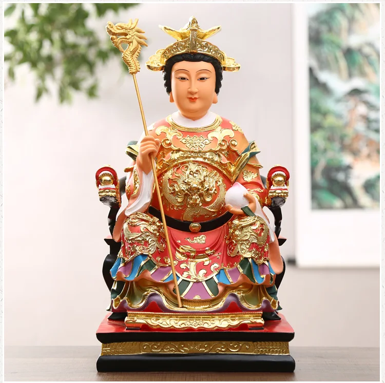 Large Southeast Asia Temple Worship HOME efficacious blessing Golden WANG MU NIANG God FENG SHUI statue