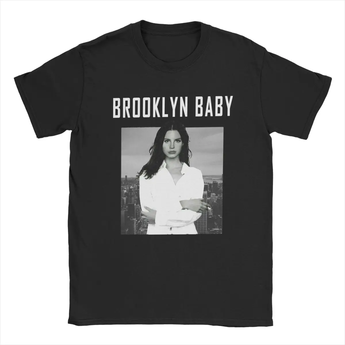 Brooklyn Baby By Lana Del Rey T-Shirts Men Humorous Cotton Tee Shirt Crewneck Short Sleeve T Shirts Adult Clothes