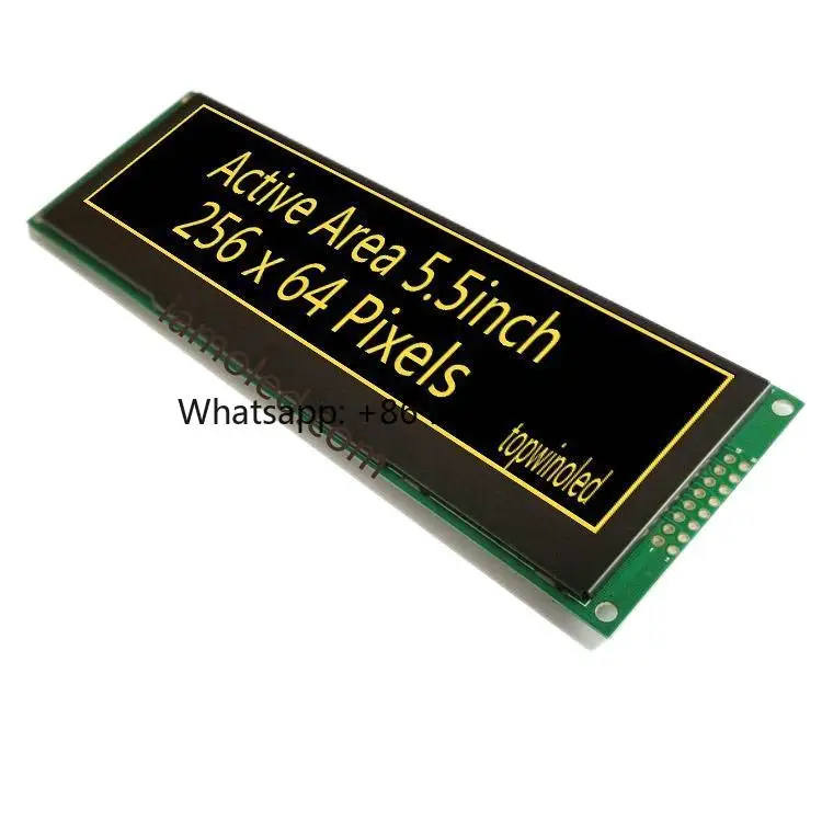 

5.5'' 5.5inch 256x64 pixels green color 16 gray scales oled module SSD1322 TW56640560A01 SPI parallel with pcb board
