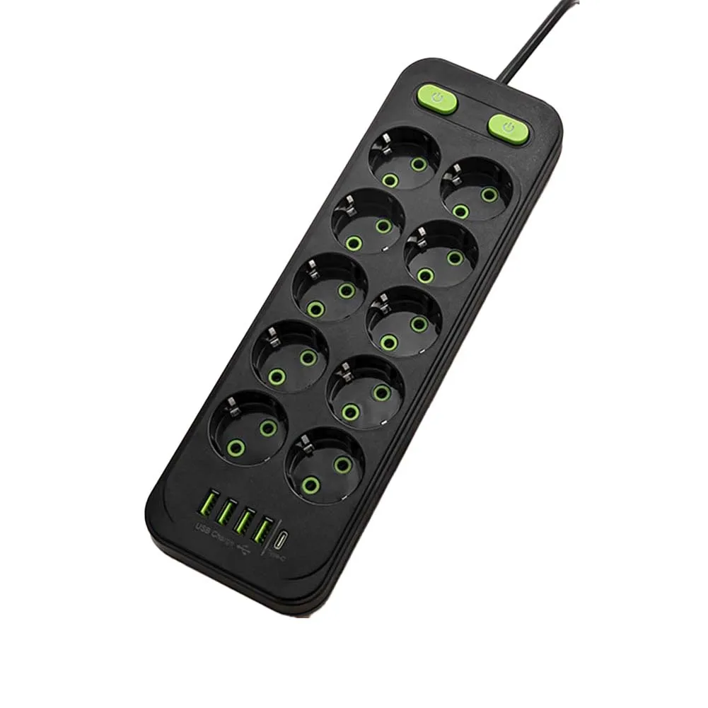 

Устройство защиты от перенапряжения, сетевой фильтр с несколькими розетками, защита от перегрузок, устройство управления питанием, черный/белый