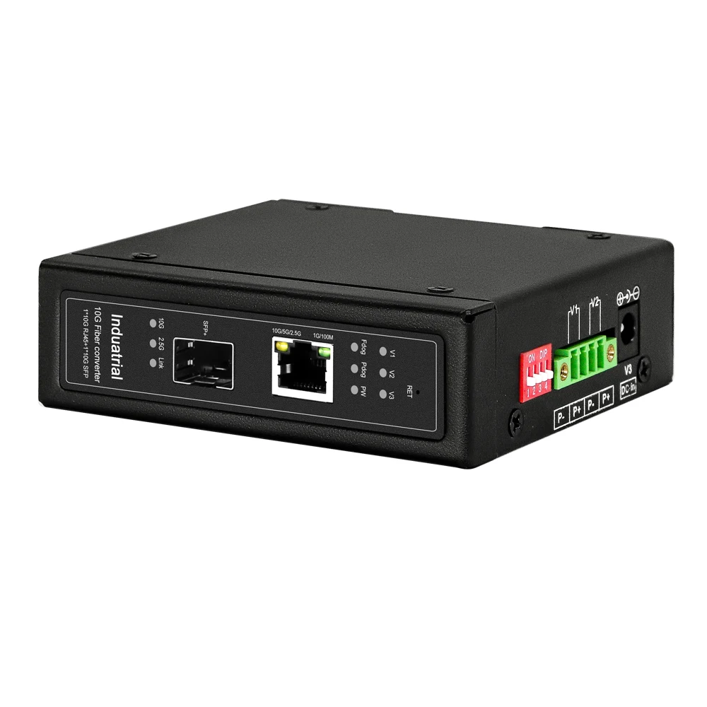 Imagem -04 - Poe Fiber Media Converter Interruptor Industrial Industrial com 10g Sfp 10g