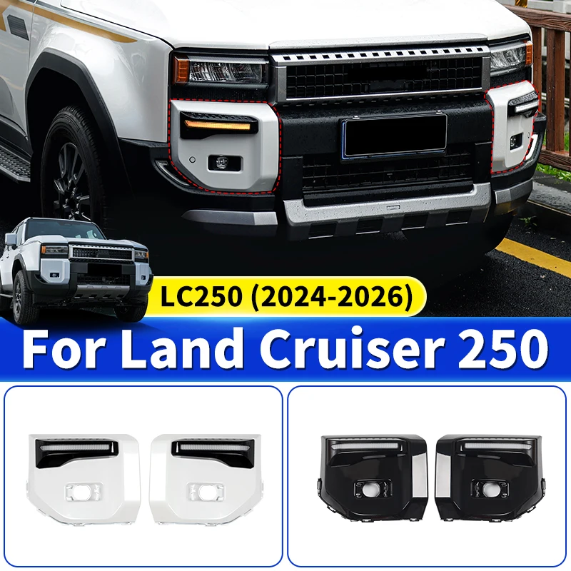 

For Toyota 2024 2025 Land Cruiser 250 Prado LC250 Car Tuning Parts LED Daytime Running Light Front Bumper DRL with Turn Signal