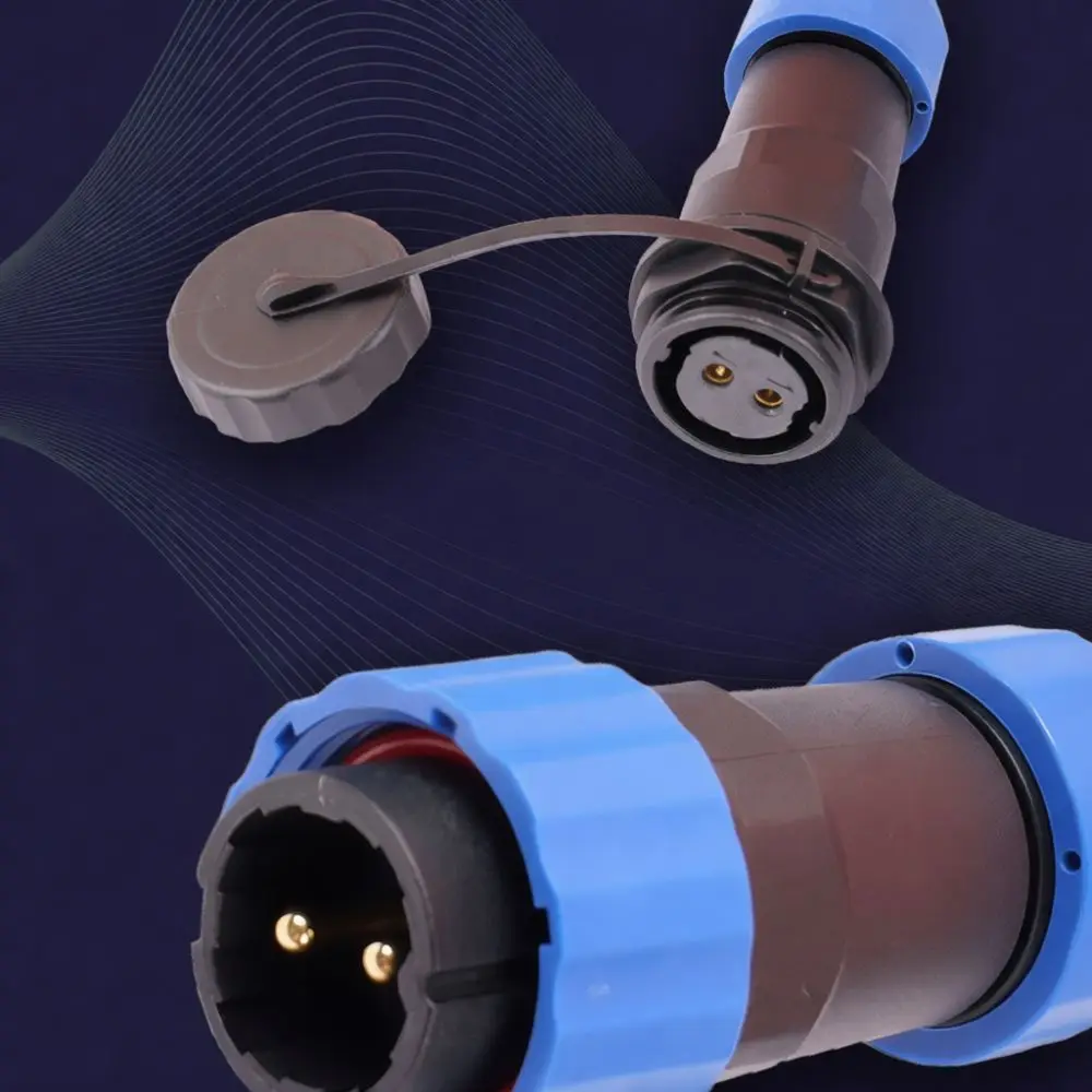 For Shangzhou Connector IP68 Waterproof Aviation Plug Socket Welding Style Brass Gold Plated Terminal Industrial Electric Cable