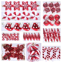 Christmas Candy Pendants Colorful Lollipop Cane Hanging Ornaments Christmas Tree Decoration For Home Xmas New Year Noel