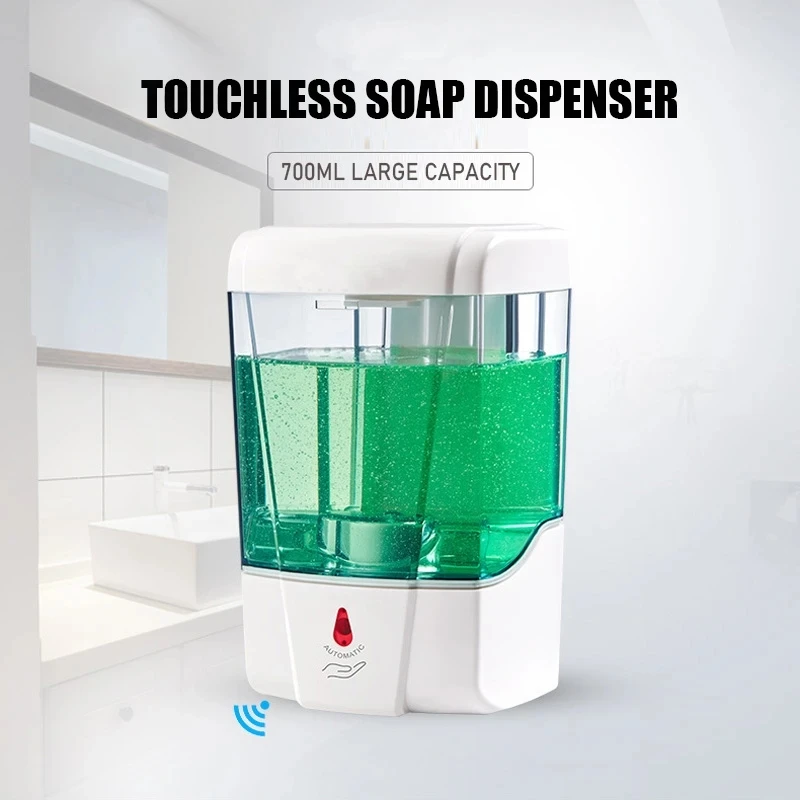 

700ml Soap Dispenser Automatic Touchless Sensor Hand Sanitizer Detergent Liquid Soap Dispenser Wall Mounted For Bathroom Kitchen