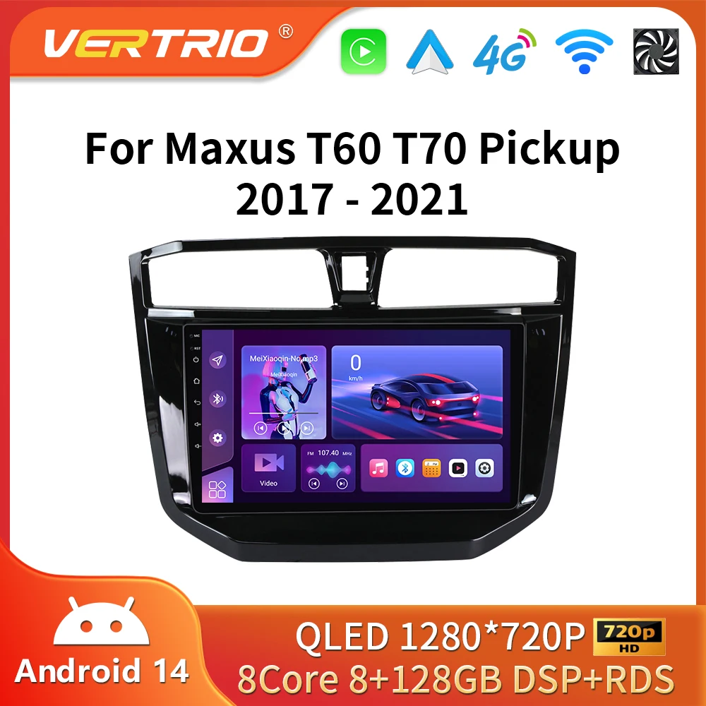 10-дюймовая система Android 15 для Maxus LDV T70 T60 MG Extender 2019-2022 Автомобильный радиоприемник Беспроводной Carplay Auto Media GPS Голосовое управление DSP