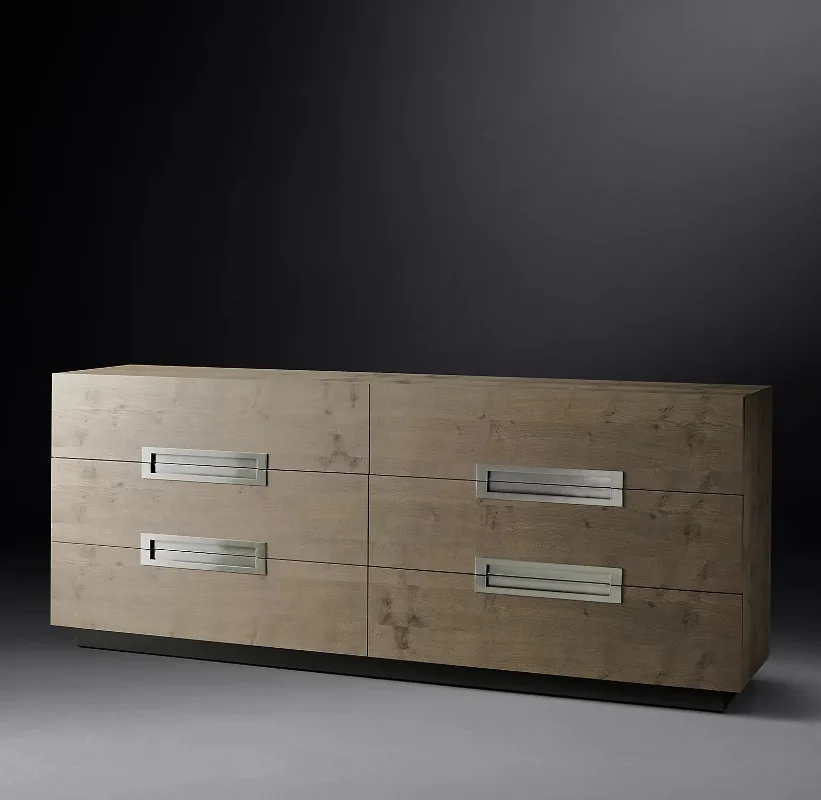 American retro solid wood bedroom chest modern simple light luxury living room drawer cabinet foyer entrance cabinet