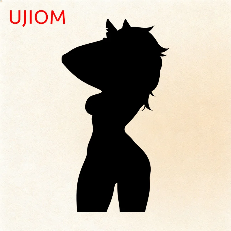 UJIOM Furry Loona Standing Posture Wall Sticker Trendy Creative Scratch Proof Vinyl Decal Creative Personality Wallpapers